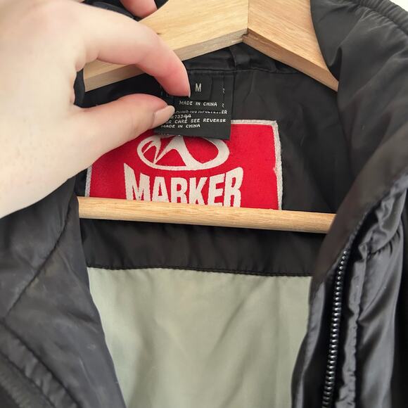 Marker Zip Front Quilted Moto Jacket with Zip Pockets Black M - Picture 8 of 10